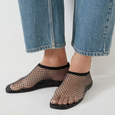 Hush gem mesh ballet flats