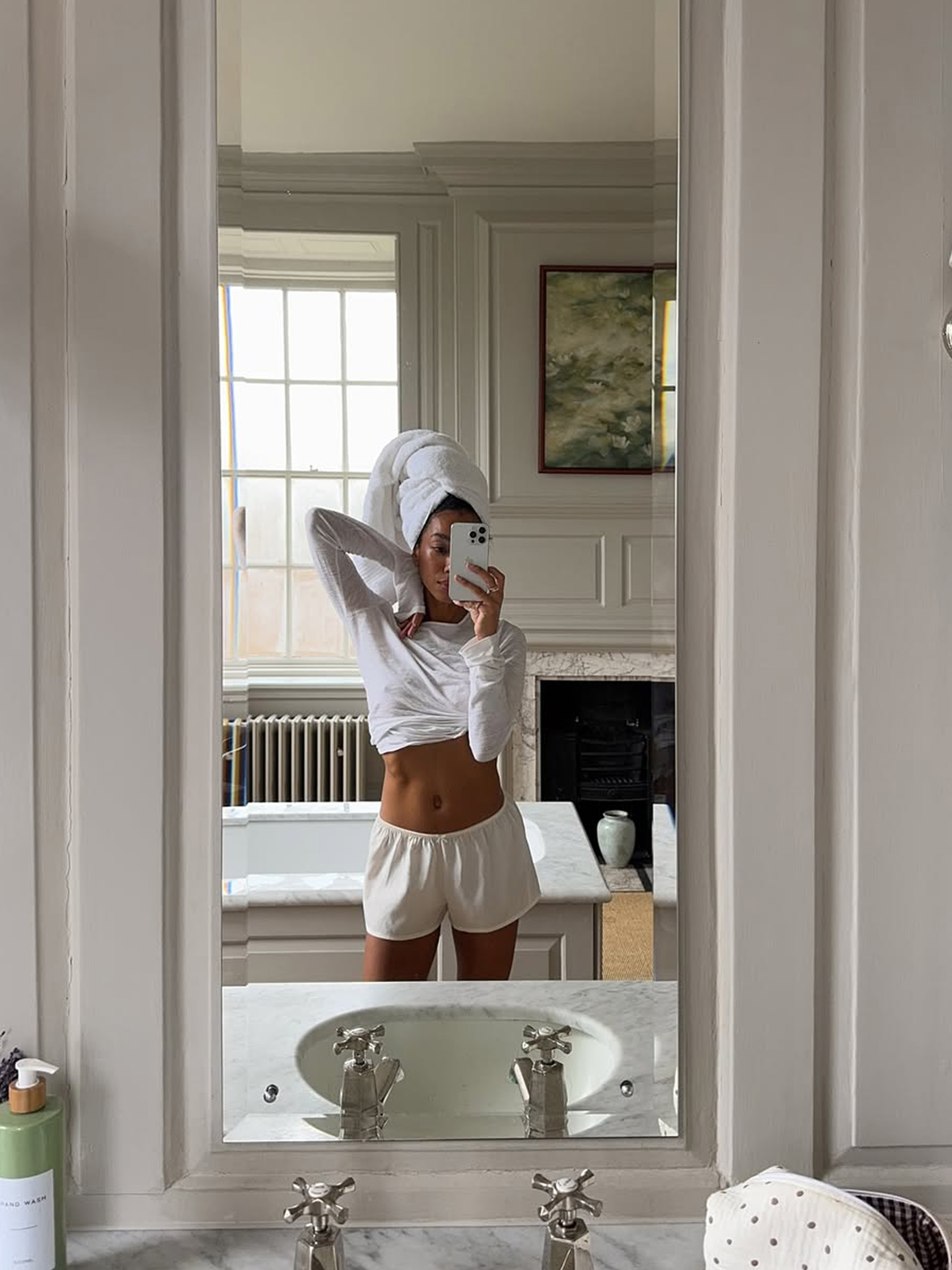 Amaka Hamelijnck with a glowing complexion and skin