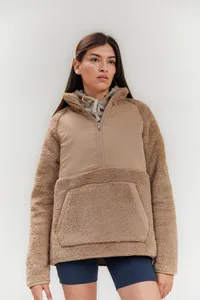 Girlfriend Collective Mushroom Everyone Half-Zip Fleece | $128