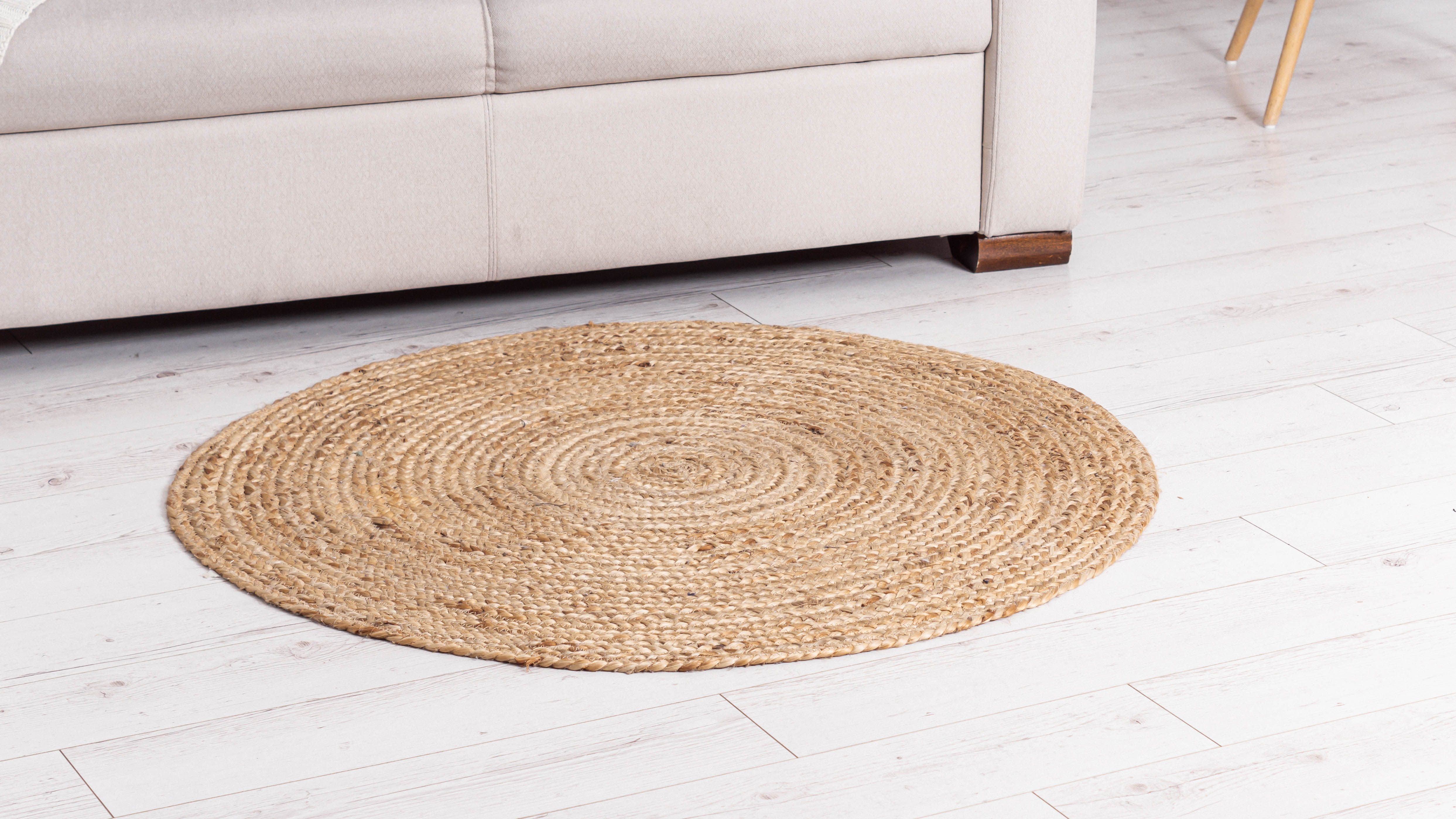 Brown jute rug