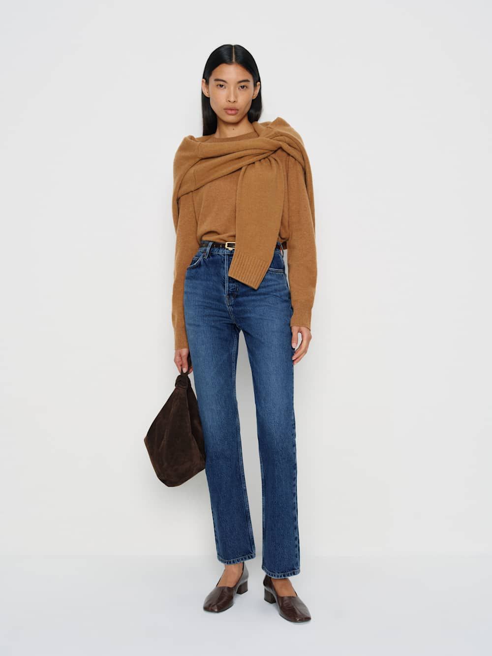 Cynthia High Rise Straight Long Jeans