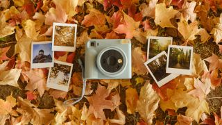The Fujifilm Instax Square 2 camera photographed outside 