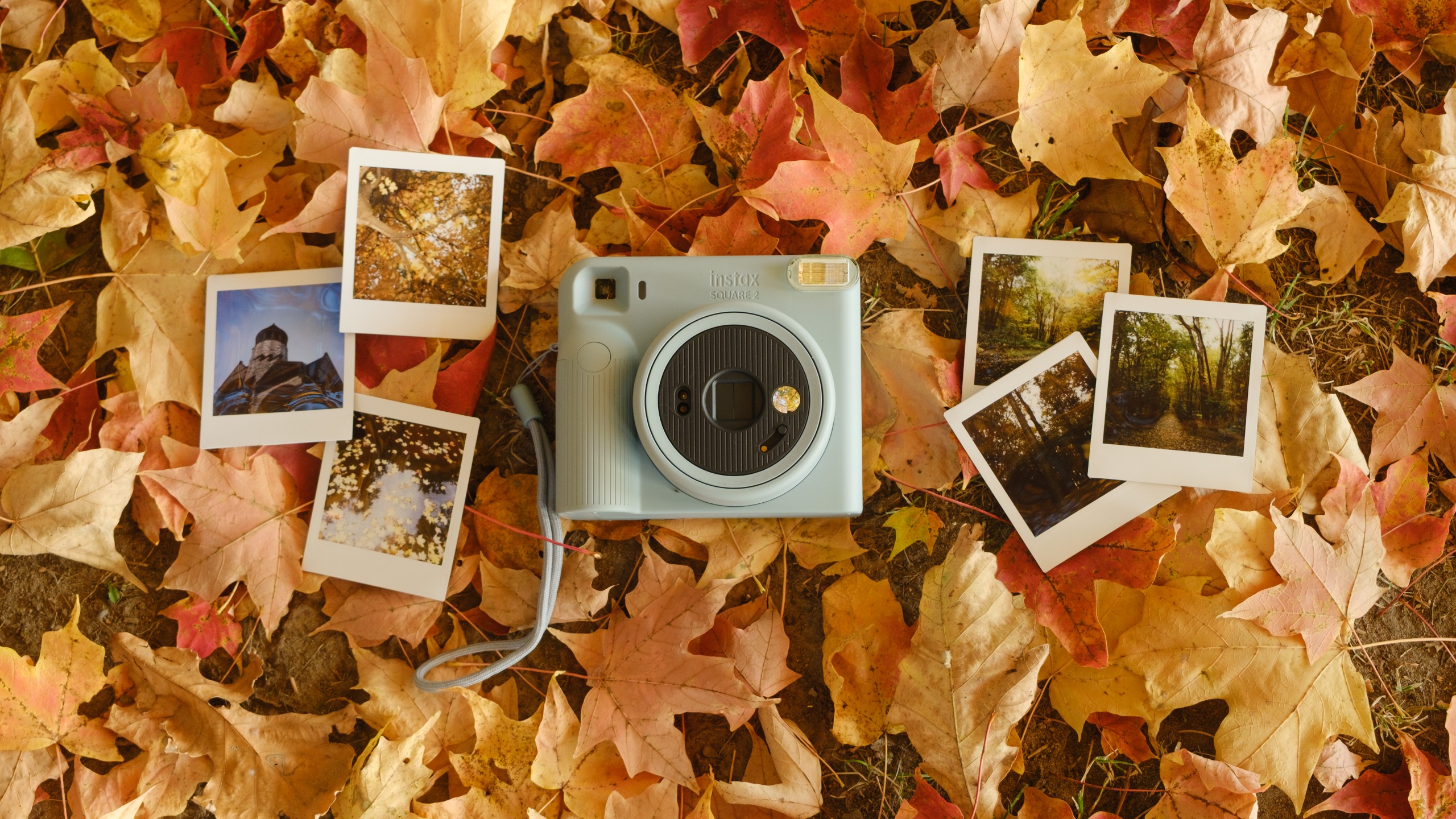 The Fujifilm Instax Square 2 camera photographed outside