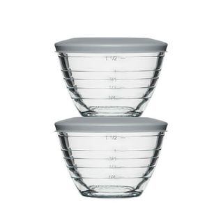 Anchor Hocking 2 Cup 4-In-1 Glass Prep Bowls With Lids, Set of 2