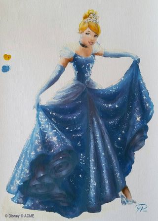 Cinderella curtseying
