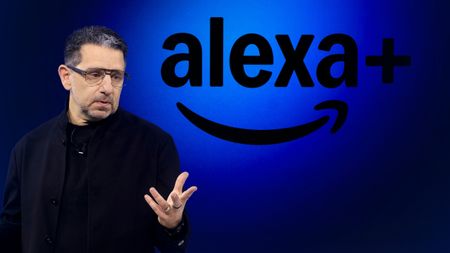Amazon Alexa+ logo with Panos Panay