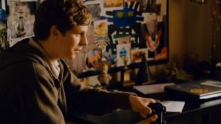 Michael Cera playing a video game in Superbad