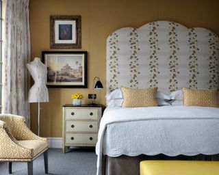 a jolly yellow hotel bedroom designed by kit kemp design studio for firmdale hotels