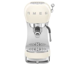 Smeg ECF02 espresso machine in cream