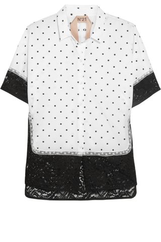 No. 21 Polka Dot Lace Shirt, £295