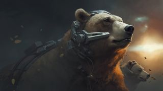 Awakened Bears in Exodus - image of two bears wearing futuristic headsets