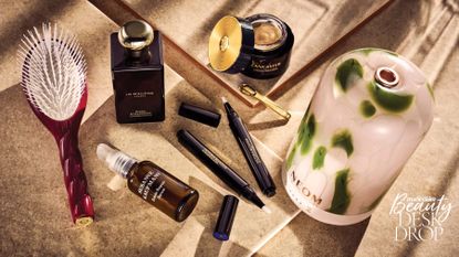 Best new beauty products for September 2024, including La Bonne Brosse hair brush, Jo Malone Hinoki &amp; Cedarwood, Susanne Kaufmann Ecotin Serum, Lancaster face cream, Victoria Beckham Beaty Concealer and Neom Matcha Room Diffuser