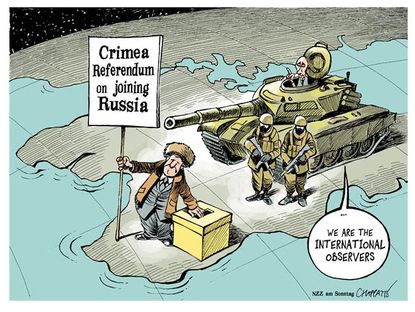 Political cartoon Crimea Russia