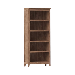 wooden 5-shelf bookcase