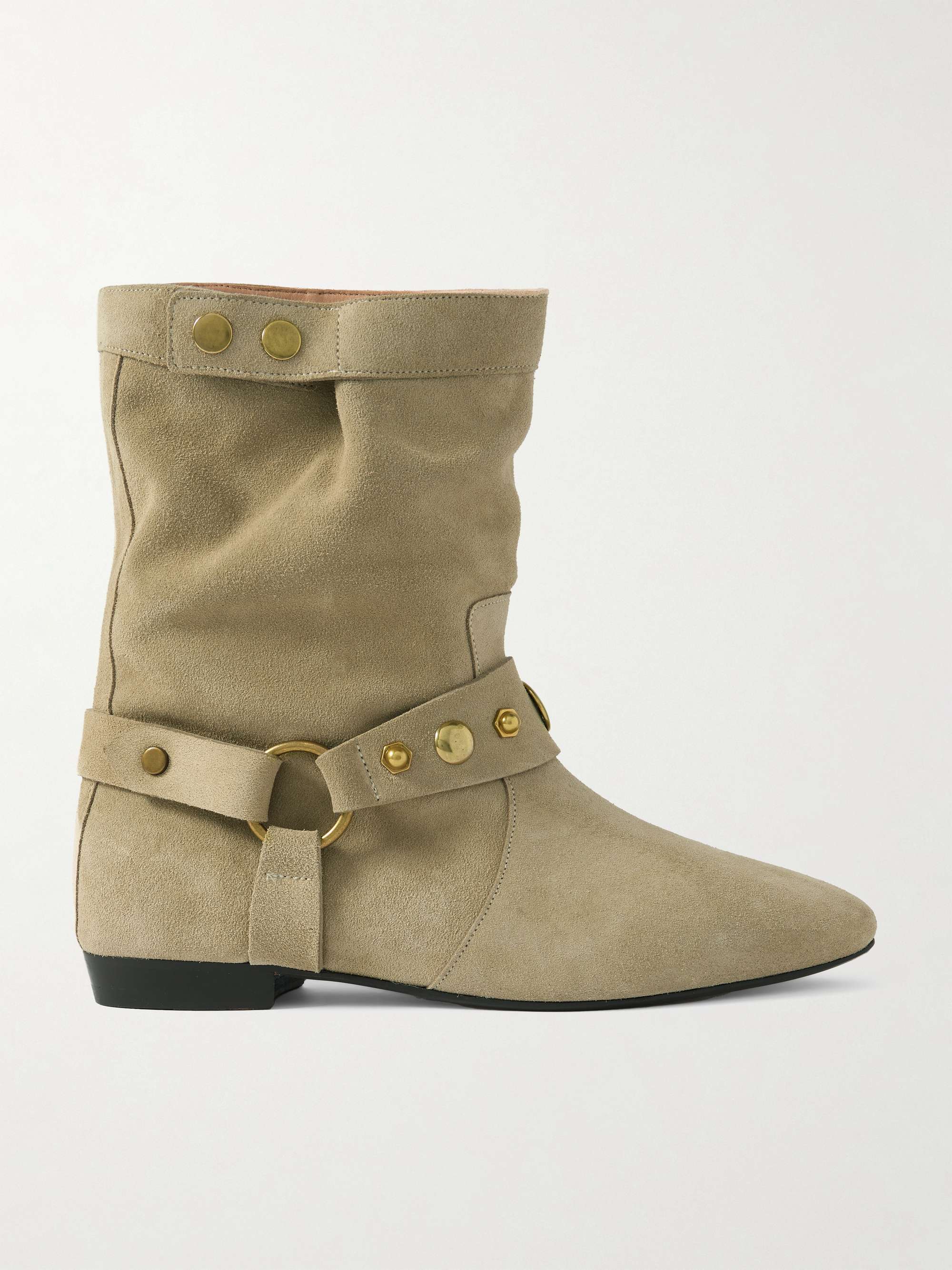 Stania Studded Suede Ankle Boots