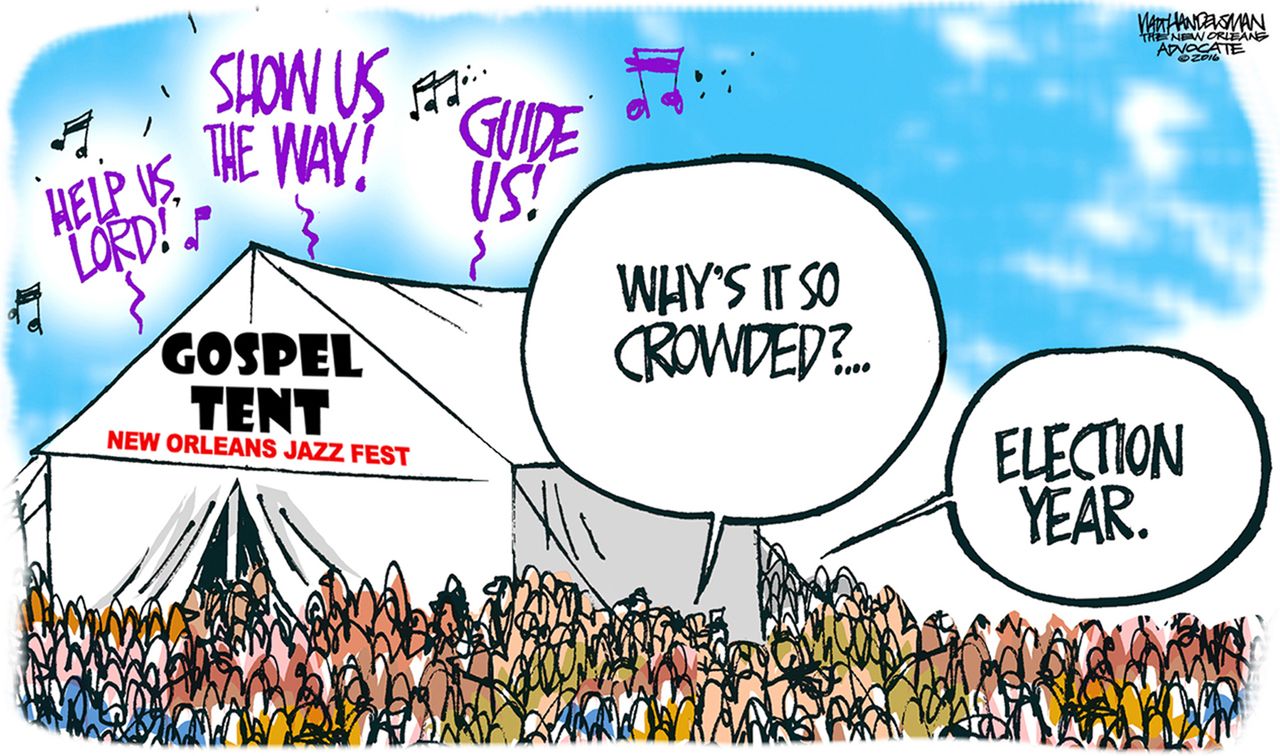 Political Cartoon U.S. Election Trump Jazz Festival