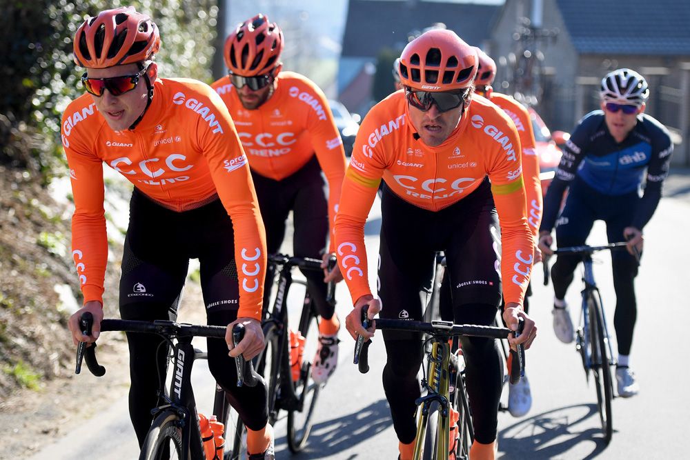Greg van Avermaet trains with his CCC Team teammates