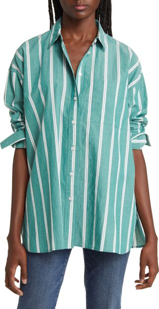 The Signature Oversize Stripe Cotton Shirt