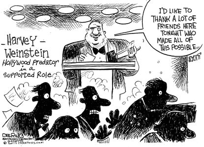 Editorial cartoon U.S. Harvey Weinstein Hollywood