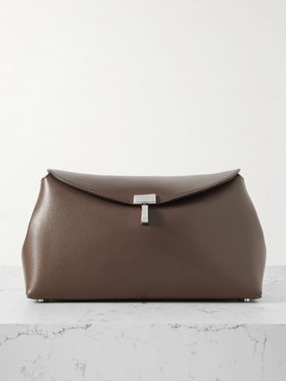 T-Lock Leather Clutch