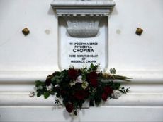 Chopin's heart has remained in a crypt at the Holy Cross Church in Warsaw, Poland, since 1945.