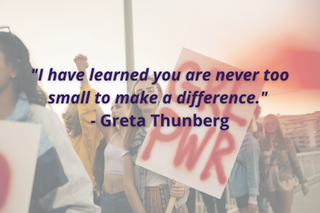 An international Women's Day quote from Greta Thunberg