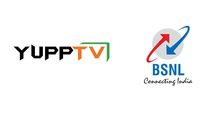 Logos of BSNL and Yupp TV