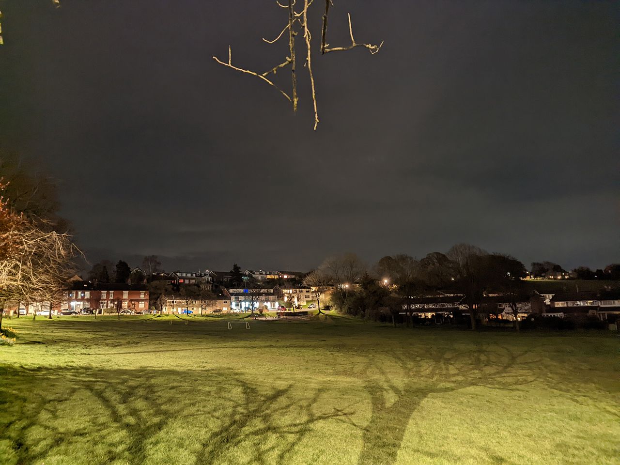 Oppo Find X5 camera sample showing a field in the dark
