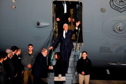 Mike Pence arrives in Israel during government shutdown