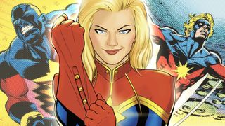 Carol Danvers, Noh-Varr, and Mar-Vell images combined