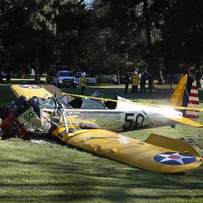 The plane piloted by Harrison Ford.
