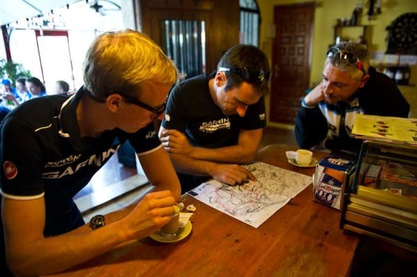 The team management plan the day's route