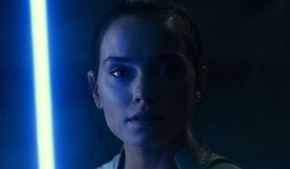 Star Wars: The Rise of Skywalker Rey lights the darkness with her lightsaber