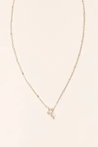 13. 925 Sterling Silver Freshwater Pearl and Crystal Stone Femme Necklace: