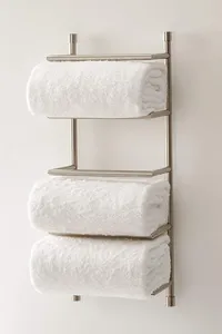 4. Brushed Steel Wall Mount Towel Rack: View at Crate &amp; Barrel