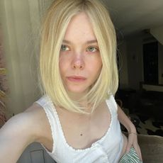 Elle Fanning with a lob hairstyle
