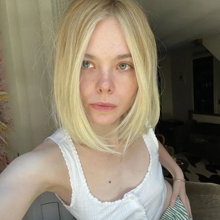 Elle Fanning with a lob hairstyle