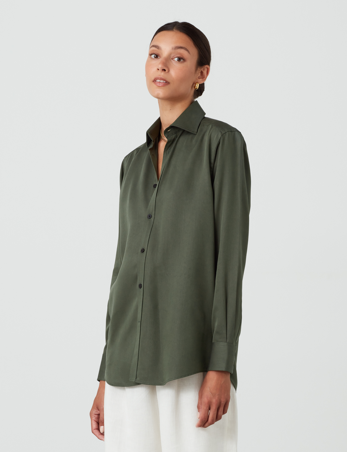 The Boyfriend: Tencel&amp;trade; Lyocell, Khaki