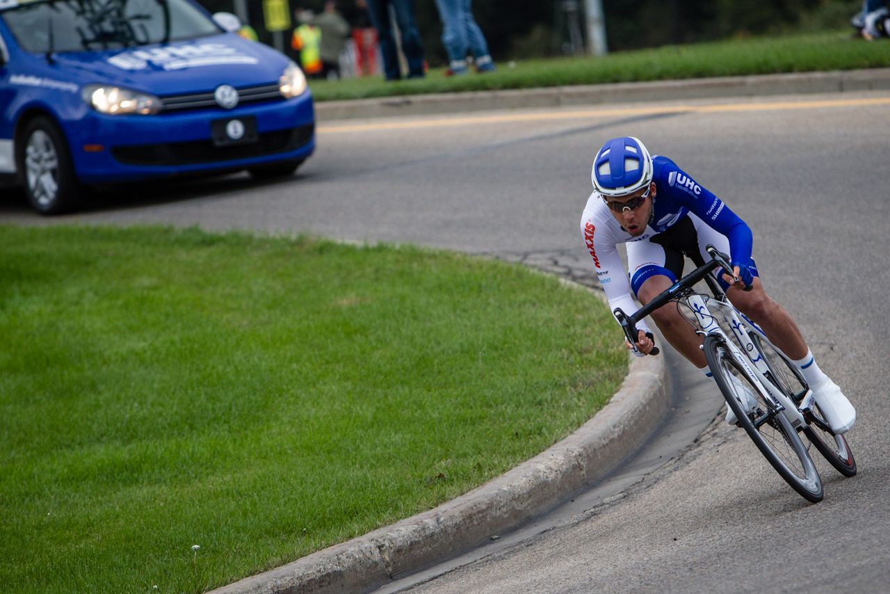 Daniel Eaton (UnitedHealthcare) heads in for a top ten finish