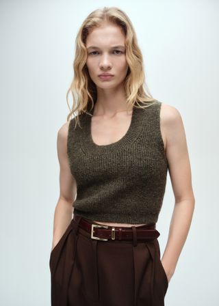 Knitted Cropped Top - Women | Mango Usa