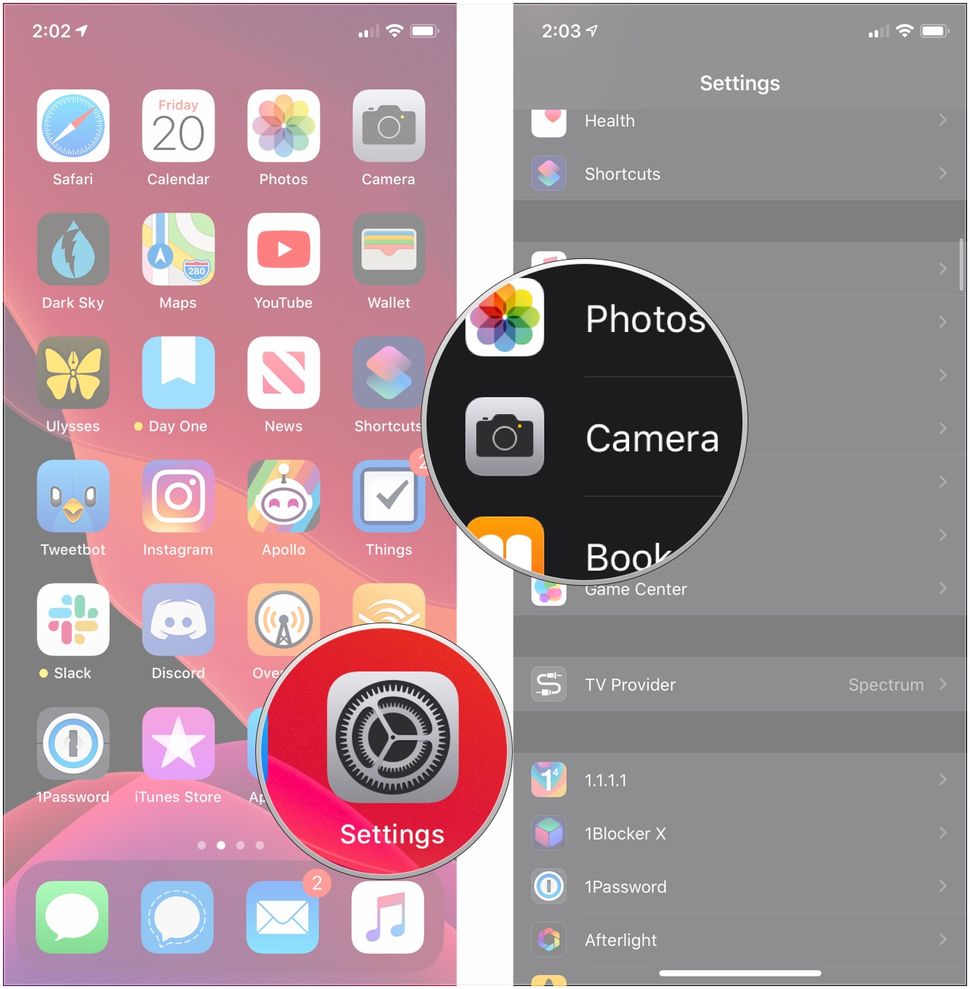 how to set up my iphone 11 camera