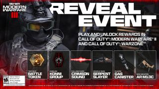 Call of Duty: Modern Warfare 3 reveal event rewards