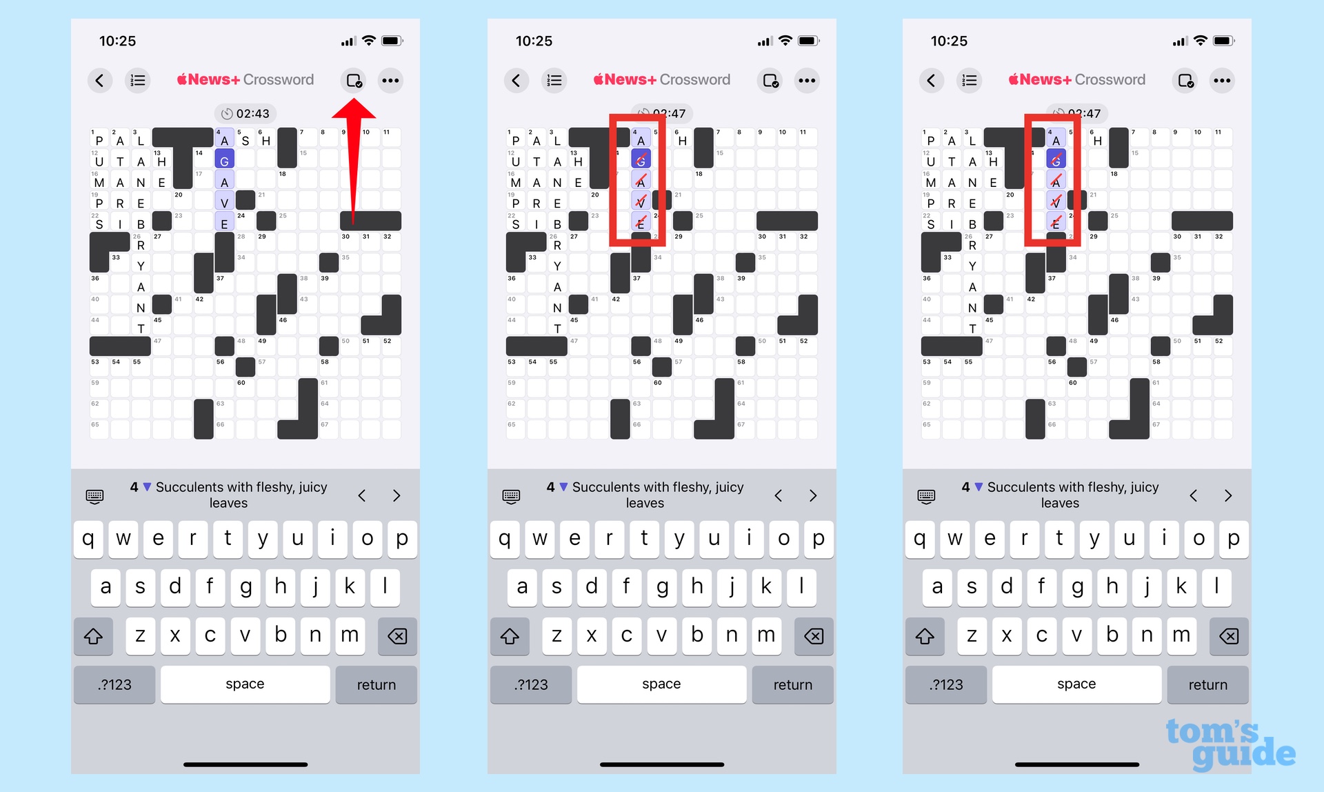 Automatically check entries in iOS 17 News Crosswords