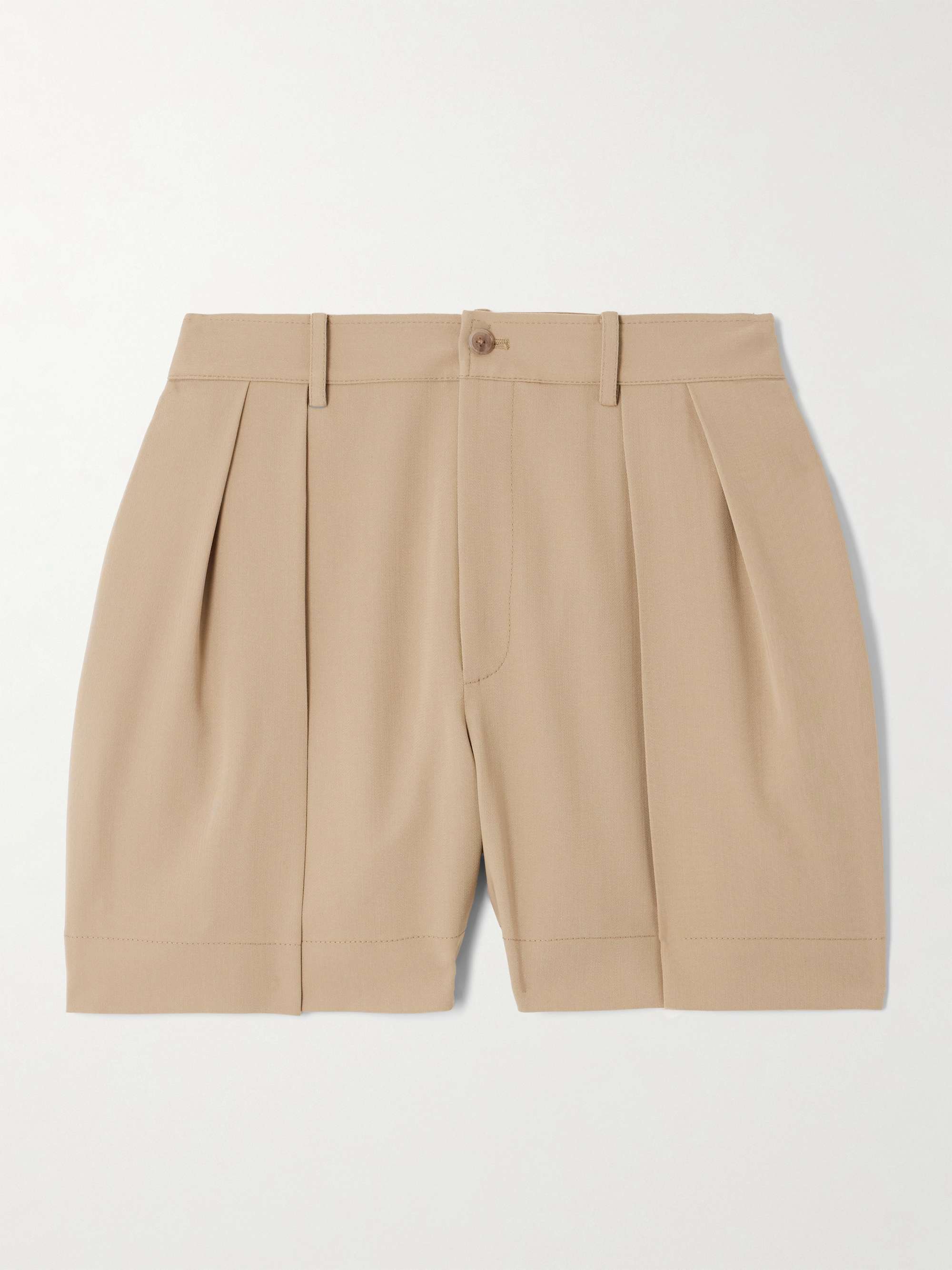 Sherri Pleated Wool Shorts