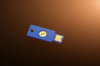 A standard U2F-compliant USB security key. Credit: IMG Stock Studio/Shutterstock