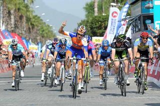 Theo Bos of Rabobank takes the win