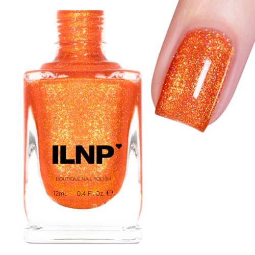 Ilnp Brightside - Fiery Orange Shimmer Nail Polish