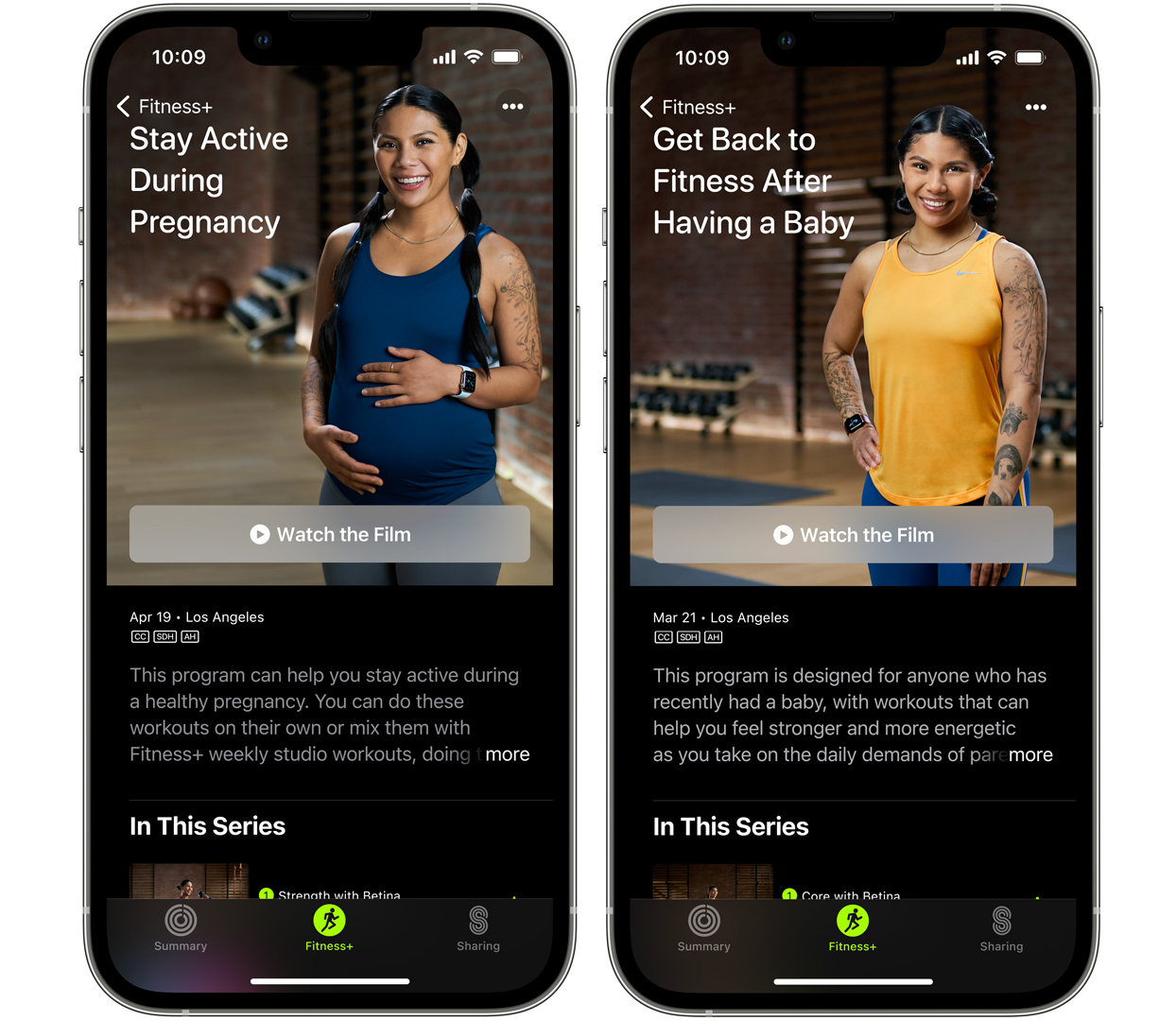 Apple Fitness+ pregnancy and post-pregnancy workouts