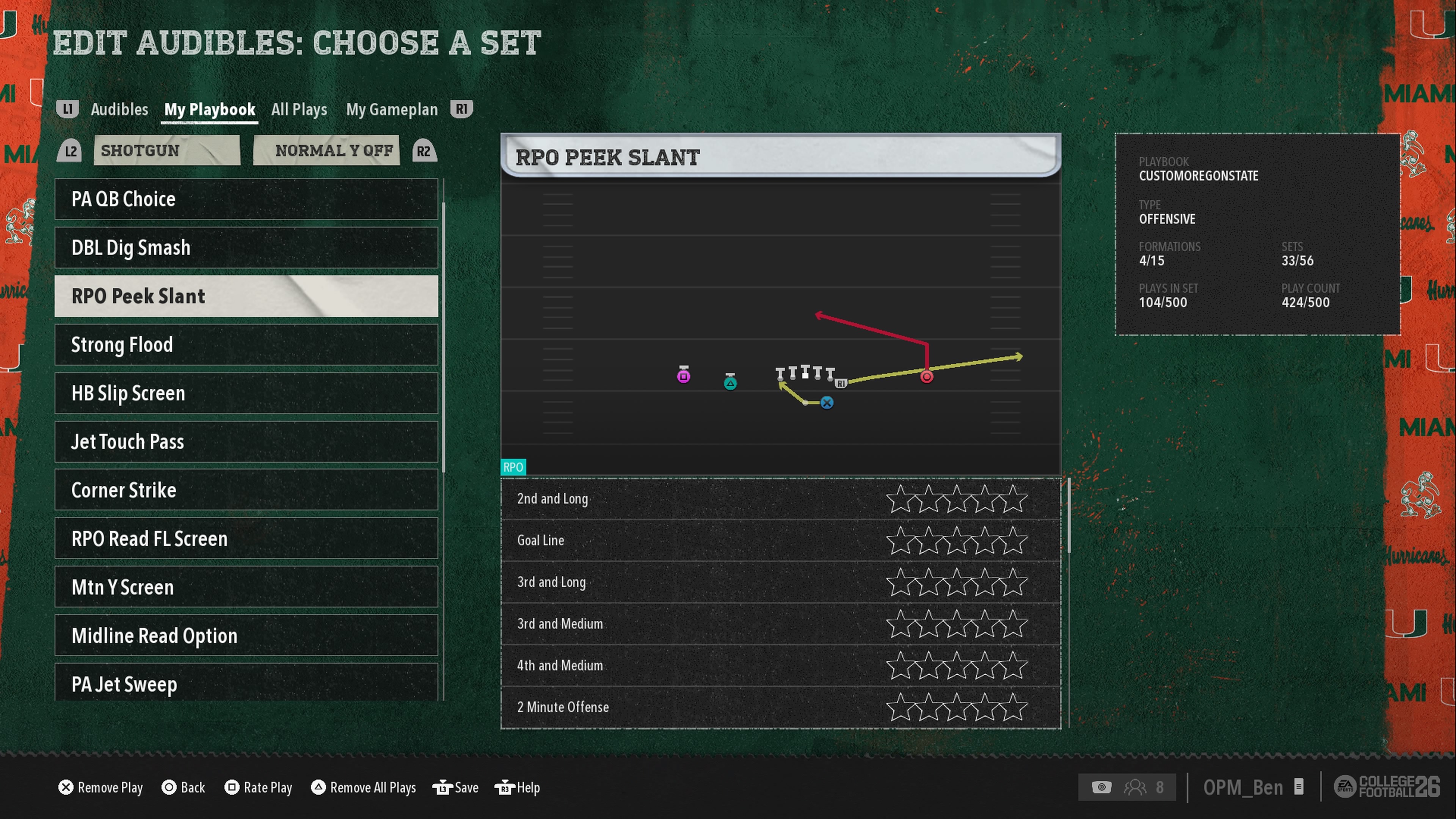 The RPO Peek Slant in College Football 26