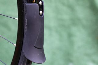Image shows the Bontrager NCS Mudguards mounted on a bike